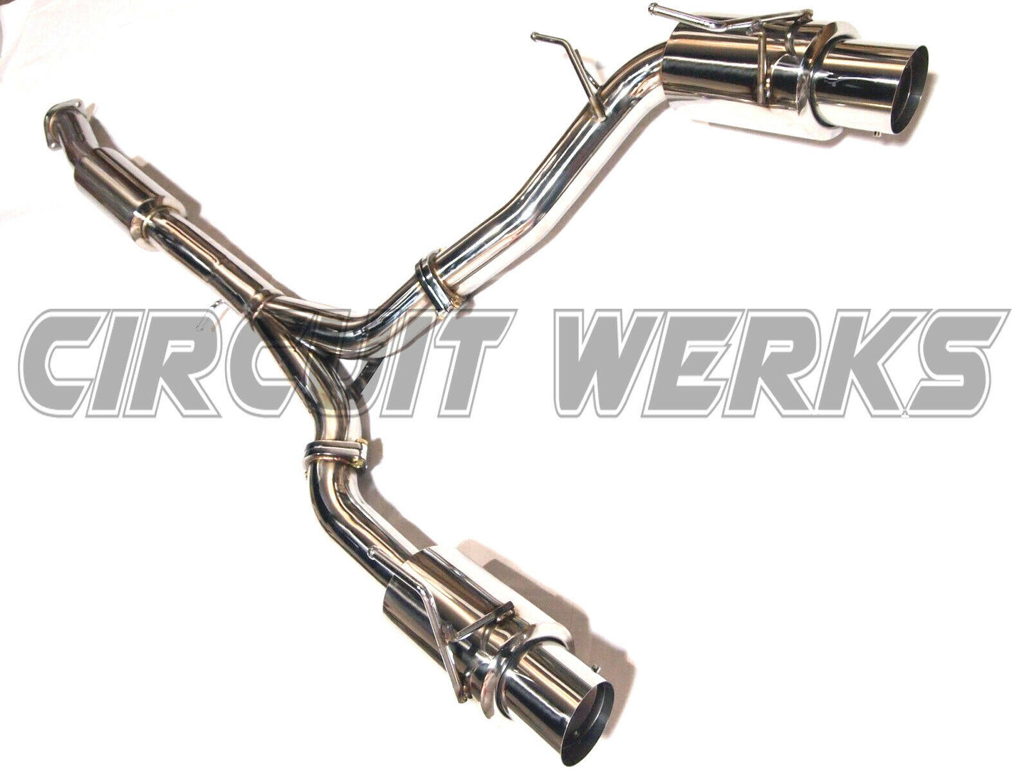 02-09 Nissan 350Z Z33 Fairlady Y back Catback Exhaust w/ Silencer and Polished Tips