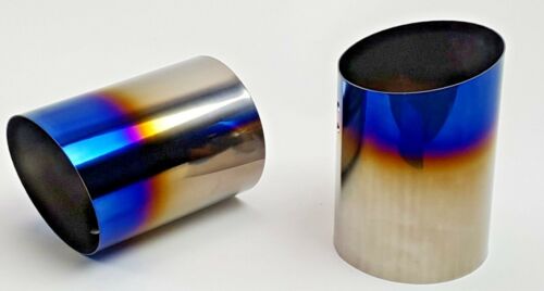 Circuit Werks BMW 335i E90 E92 True Titanium Slip On Exhaust Tips Angle Cut 4"